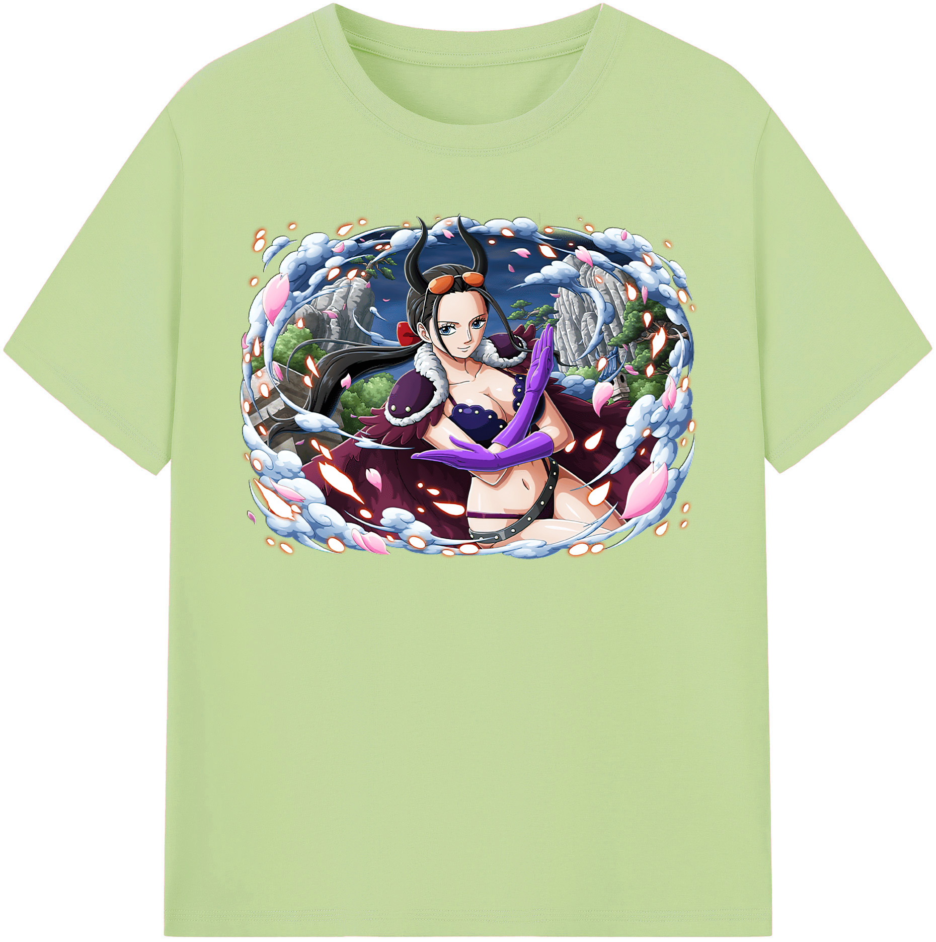 ワンピース ニコ・ロビン ONE PIECE Nico Robin 綿100％半袖Tシャツ（フロントプリント）